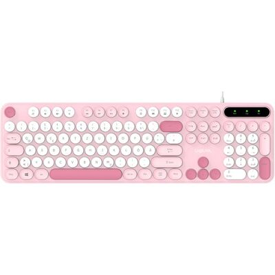 LogiLink Kabelgebundene Tastatur, USB-A, 105 Soft-Touch-Tasten, QWERZ-Tastatur, Windows, Pink (DE, Filaire), Clavier, Pink - Publicité LogiLink Kabelgebundene Tastatur, USB-A, 105 Soft-Touch-Tasten, QWERZ-Tastatur, Windows, Pink (DE, Filaire), Clavier, Pink - Publicité