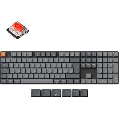 Keychron K5 Max Swappable Gateron RGB Backlight Red Switch ISO Layout Italian (ABS Caps) (IT, Filaire, Sans fil), Clavier, Noir - Publicité Keychron K5 Max Swappable Gateron RGB Backlight Red Switch ISO Layout Italian (ABS Caps) (IT, Filaire, Sans fil), Clavier, Noir - Publicité