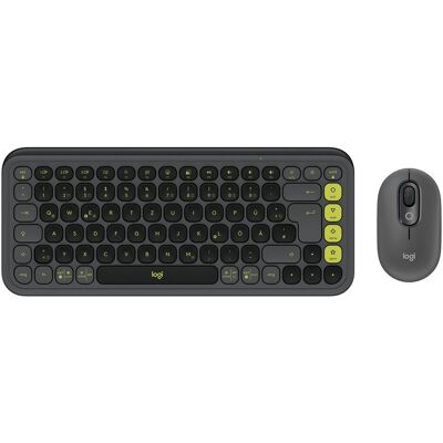 Logitech Pop Icon Combo Mouse And Kb (DE, Sans fil), Clavier, Gris - Publicité Logitech Pop Icon Combo Mouse And Kb (DE, Sans fil), Clavier, Gris - Publicité