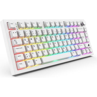 Sharkoon SGK55W wh DE (DE, Sans fil), Clavier, Blanc - Publicité Sharkoon SGK55W wh DE (DE, Sans fil), Clavier, Blanc - Publicité
