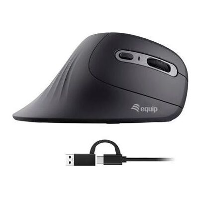 Equip MOUSE ERGONOMICO VERTICALE 245119 con cavo USB-C+A (Filaire), Souris, Noir - Publicité Equip MOUSE ERGONOMICO VERTICALE 245119 con cavo USB-C+A (Filaire), Souris, Noir - Publicité