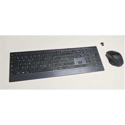 Rapoo Combiné clavier-souris sans fil 9500M (DE, Sans fil), Clavier, Noir - Publicité Rapoo Combiné clavier-souris sans fil 9500M (DE, Sans fil), Clavier, Noir - Publicité