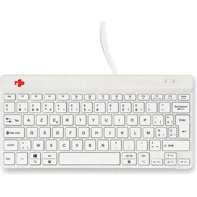 R-Go Tools Compact Break R-Go clavier AZERTY (BE), filaire, blanc, Mini, Avec fil, USB, Commutateur (BE, Filaire), Clavier, Blanc - Publicité R-Go Tools Compact Break R-Go clavier AZERTY (BE), filaire, blanc, Mini, Avec fil, USB, Commutateur (BE, Filaire), Clavier, Blanc - Publicité