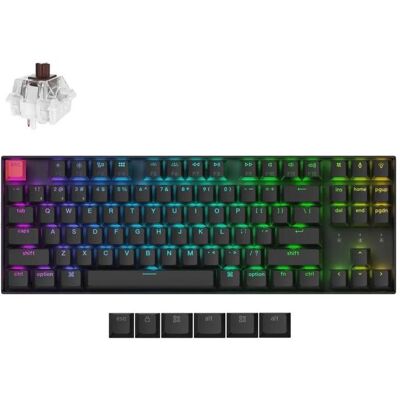 Keychron K8 (Version 2) Swappable RGB Backlight Aluminum Brown Switch ISO Layout Italian (ABS Caps) (IT, Filaire, Sans fil), Clavier, Noir - Publicité Keychron K8 (Version 2) Swappable RGB Backlight Aluminum Brown Switch ISO Layout Italian (ABS Caps) (IT, Filaire, Sans fil), Clavier, Noir - Publicité