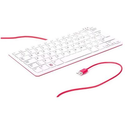 Clavier Raspberry Pi Rouge/Blanc - Ergonomique, Hub USB, RPi - Publicité Clavier Raspberry Pi Rouge/Blanc - Ergonomique, Hub USB, RPi - Publicité