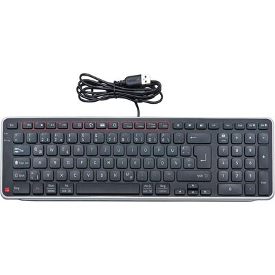 Clavier Contour Balance - QWERTZ allemand filaire noir - Publicité Clavier Contour Balance - QWERTZ allemand filaire noir - Publicité