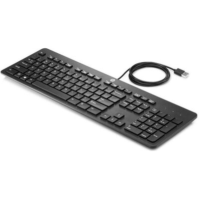 HP Clavier USB Business Slim FR (FR, Filaire), Clavier, Noir - Publicité HP Clavier USB Business Slim FR (FR, Filaire), Clavier, Noir - Publicité