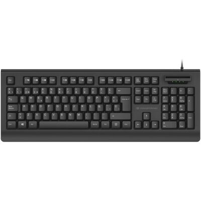 Conceptronic USB Tastatur +Smart ID-Kartenleser Layout IT sw (IT, Filaire), Clavier, Noir - Publicité Conceptronic USB Tastatur +Smart ID-Kartenleser Layout IT sw (IT, Filaire), Clavier, Noir - Publicité