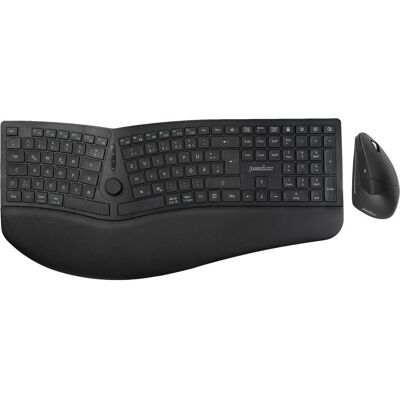 Perixx Wireless Ergonomic Silent DE Keyboard with Vertical Mouse (DE, Sans fil), Clavier, Noir - Publicité Perixx Wireless Ergonomic Silent DE Keyboard with Vertical Mouse (DE, Sans fil), Clavier, Noir - Publicité