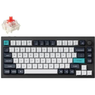 Keychron Q1 Max Swappable RGB Backlight Red Switch Knob Version ISO Layout Italian - Black (PBT Caps) (IT, Filaire, Sans fil), Clavier, Noir - Publicité Keychron Q1 Max Swappable RGB Backlight Red Switch Knob Version ISO Layout Italian - Black (PBT Caps) (IT, Filaire, Sans fil), Clavier, Noir - Publicité