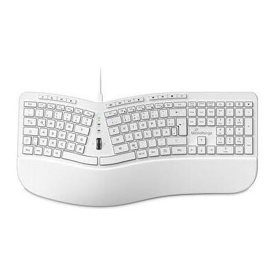 MediaRange Clavier ergonomique blanc filaire/124 touches/roue de défilement (DE, Filaire), Clavier, Blanc - Publicité MediaRange Clavier ergonomique blanc filaire/124 touches/roue de défilement (DE, Filaire), Clavier, Blanc - Publicité