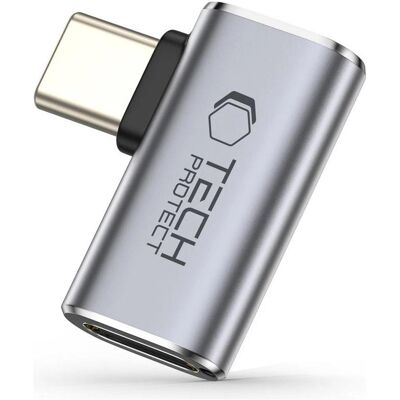 Tech-Protect Ultraboost AA01 USB-C Winkeladapter - Grau (USB-C, USB-C), Adaptateur USB, Gris - Publicité Tech-Protect Ultraboost AA01 USB-C Winkeladapter - Grau (USB-C, USB-C), Adaptateur USB, Gris - Publicité