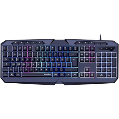 Speedlink Clavier de jeu LUDICIUM RGB Rainbow, noir (DE, Filaire), Clavier, Noir - Publicité Speedlink Clavier de jeu LUDICIUM RGB Rainbow, noir (DE, Filaire), Clavier, Noir - Publicité