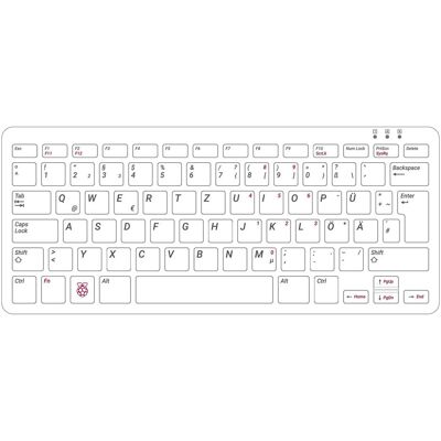 Raspberry Pi Rpi-KYB (DE, Filaire), Clavier, Gris, Noir - Publicité Raspberry Pi Rpi-KYB (DE, Filaire), Clavier, Gris, Noir - Publicité