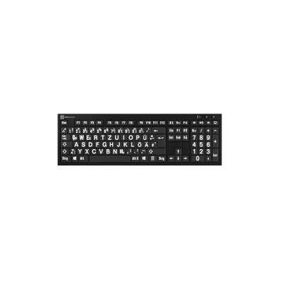 Logickeyboard XL Print PC Slim Line NERO (DE, Filaire), Clavier, Blanc, Noir - Publicité Logickeyboard XL Print PC Slim Line NERO (DE, Filaire), Clavier, Blanc, Noir - Publicité