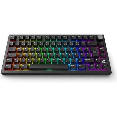 Sharkoon SKILLER SGK55W (schwarz, DE-Layout, Linear) (DE, Filaire, Sans fil), Clavier, Noir - Publicité Sharkoon SKILLER SGK55W (schwarz, DE-Layout, Linear) (DE, Filaire, Sans fil), Clavier, Noir - Publicité