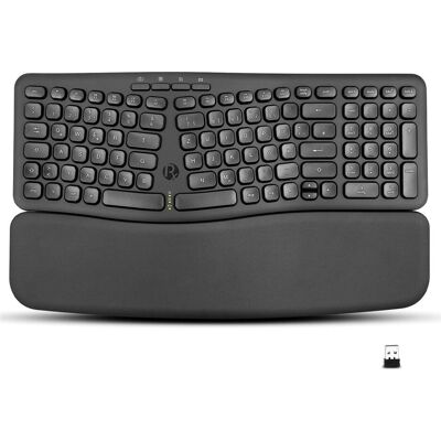 Perixx Wireless Ergonomic Black DE Keyboard (DE, Sans fil), Clavier, Noir - Publicité Perixx Wireless Ergonomic Black DE Keyboard (DE, Sans fil), Clavier, Noir - Publicité