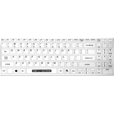 Man & Machine Europe manmachi clavier plat hygiénique blanc - Clavier - Publicité Man & Machine Europe manmachi clavier plat hygiénique blanc - Clavier - Publicité
