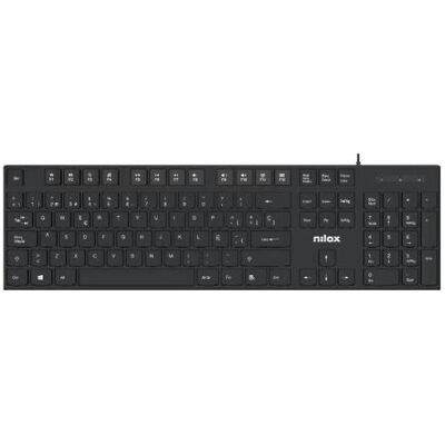NILOX Clavier - USB 2.0, Touches multimédia, Câble 1,5m - Clavier - Publicité NILOX Clavier - USB 2.0, Touches multimédia, Câble 1,5m - Clavier - Publicité