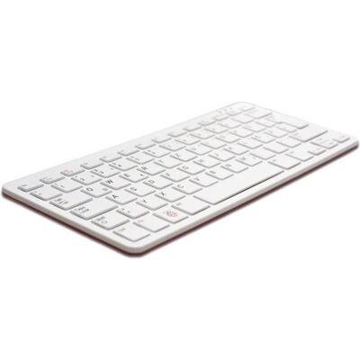 Clavier Raspberry Pi Rouge/Blanc - Ergonomique, Hub USB, RPi - Publicité Clavier Raspberry Pi Rouge/Blanc - Ergonomique, Hub USB, RPi - Publicité
