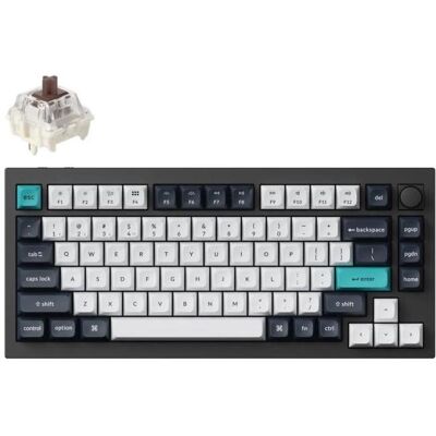 Keychron Q1 Max Swappable RGB Backlight Brown Switch Knob Version ISO Layout Italian - Black (PBT Caps) (IT, Filaire, Sans fil), Clavier, Noir - Publicité Keychron Q1 Max Swappable RGB Backlight Brown Switch Knob Version ISO Layout Italian - Black (PBT Caps) (IT, Filaire, Sans fil), Clavier, Noir - Publicité