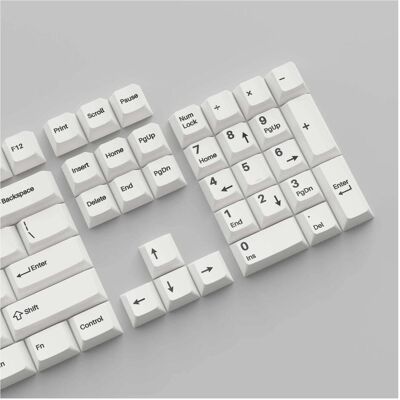 Keychron Jeu complet de touches Cherry Profile Double-Shot en PBT - Noir sur blanc (blanc, 219 pièces,, Capuchon, Blanc, Noir - Publicité Keychron Jeu complet de touches Cherry Profile Double-Shot en PBT - Noir sur blanc (blanc, 219 pièces,, Capuchon, Blanc, Noir - Publicité