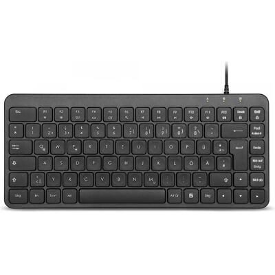 Perixx Design Mini Black USB German Keyboard (DE, Filaire), Clavier, Noir - Publicité Perixx Design Mini Black USB German Keyboard (DE, Filaire), Clavier, Noir - Publicité