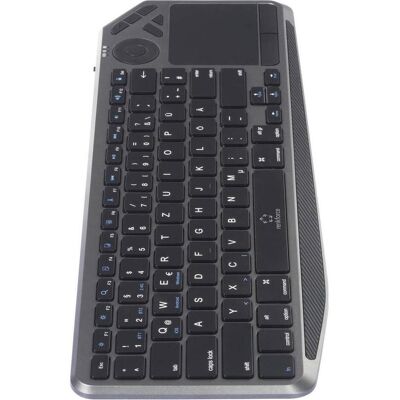 Renkforce RF-WLBTKB-300 Bluetooth, Funk Tastatur Deutsch, QWERTZ Schwarz Integr (DE, Sans fil), Clavier, Noir - Publicité Renkforce RF-WLBTKB-300 Bluetooth, Funk Tastatur Deutsch, QWERTZ Schwarz Integr (DE, Sans fil), Clavier, Noir - Publicité