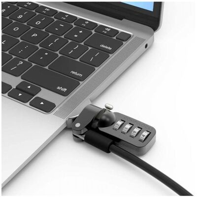 Adaptateur de verrouillage pour MacBook Air 13 pouces avec câble combiné - Adaptateur de verrouillage de sécurité - Publicité Adaptateur de verrouillage pour MacBook Air 13 pouces avec câble combiné - Adaptateur de verrouillage de sécurité - Publicité