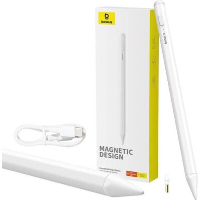 Baseus Stylet Bluetooth Blanc - Compatible iPad - 10h Batterie - Publicité Baseus Stylet Bluetooth Blanc - Compatible iPad - 10h Batterie - Publicité