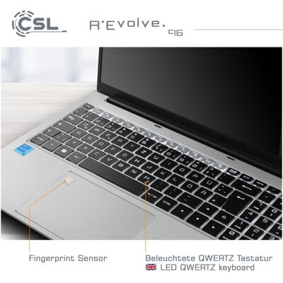 CSL R'Evolve C16 - Intel Core i5, 16" IPS, 64GB RAM, 500GB SSD - Ordinateur portable - Publicité CSL R'Evolve C16 - Intel Core i5, 16" IPS, 64GB RAM, 500GB SSD - Ordinateur portable - Publicité