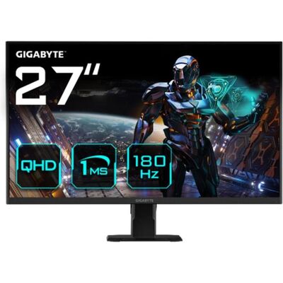 Gigabyte GS27QA 27" QHD Gaming Monitor - 2560 x 1440 (QHD), 180Hz, 1ms, 300 cd/m², FreeSync, HDR ready, HDMI (2560 x 1440 pixels, 27"), Moniteur, Noir - Publicité Gigabyte GS27QA 27" QHD Gaming Monitor - 2560 x 1440 (QHD), 180Hz, 1ms, 300 cd/m², FreeSync, HDR ready, HDMI (2560 x 1440 pixels, 27"), Moniteur, Noir - Publicité