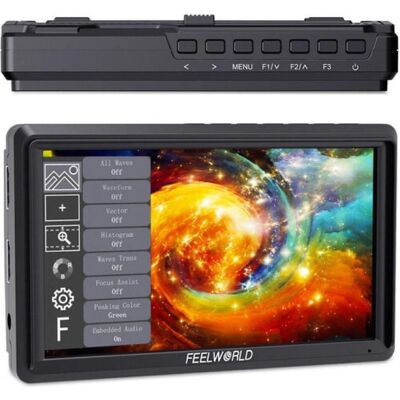 Feelworld 5,5" S55 V2 1920X1152 4K HDMI DC OUT 3D LUT (5.50"), Moniteur vidéo, Noir - Publicité Feelworld 5,5" S55 V2 1920X1152 4K HDMI DC OUT 3D LUT (5.50"), Moniteur vidéo, Noir - Publicité