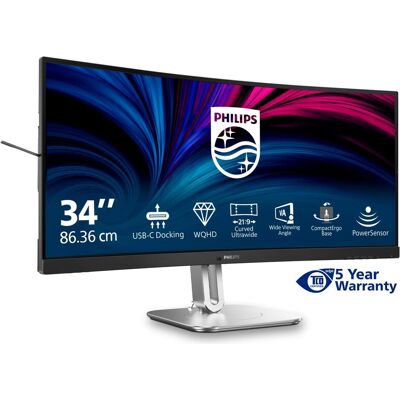 Philips 34B2U5600C/00 (3440 x 1440 pixels, 34"), Moniteur, Argent, Gris - Publicité Philips 34B2U5600C/00 (3440 x 1440 pixels, 34"), Moniteur, Argent, Gris - Publicité
