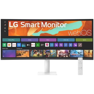 LG Smart Monitor 34U601SA-W (3440 x 1440 pixels, 34"), Moniteur, Blanc - Publicité LG Smart Monitor 34U601SA-W (3440 x 1440 pixels, 34"), Moniteur, Blanc - Publicité