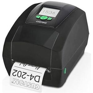 Custom D4 202 - Transfert thermique direct - Imprimante point de vente - 203 x 203 DPI - 5 ips - 0 (203 dpi), Imprimante d'étiquettes, Noir - Publicité Custom D4 202 - Transfert thermique direct - Imprimante point de vente - 203 x 203 DPI - 5 ips - 0 (203 dpi), Imprimante d'étiquettes, Noir - Publicité