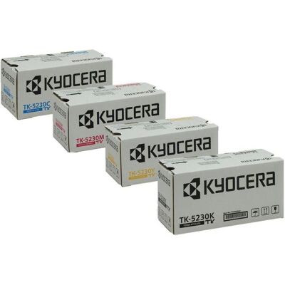 Kyocera Toner, Toner original TK-5230 - Multipack de 4 (cyan, magenta, jaune, noir) - Publicité Kyocera Toner, Toner original TK-5230 - Multipack de 4 (cyan, magenta, jaune, noir) - Publicité