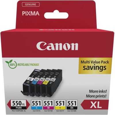 Canon Pgi-550Xl/Cli-551 Bcmyb Cartouche d'encre multicolore - Cartouche d'encre - Publicité Canon Pgi-550Xl/Cli-551 Bcmyb Cartouche d'encre multicolore - Cartouche d'encre - Publicité
