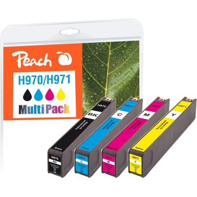 Peach, Cartouche d'impression, Encre HP n° 970/971 MultiPack, bk,c,m (C, M, Y) - Publicité Peach, Cartouche d'impression, Encre HP n° 970/971 MultiPack, bk,c,m (C, M, Y) - Publicité