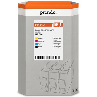 Prindo, Cartouche d'impression, Classic Multipack Noir(e) / Cyan / Magenta / Jaune (PRSHP364 MCVP) (C, CF, M, Y) - Publicité Prindo, Cartouche d'impression, Classic Multipack Noir(e) / Cyan / Magenta / Jaune (PRSHP364 MCVP) (C, CF, M, Y) - Publicité