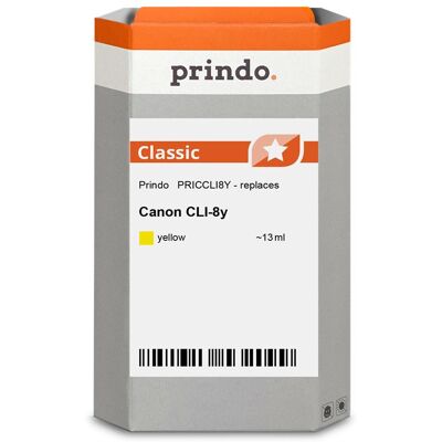 Prindo, Cartouche d'impression, Compatible avec Canon CLI-8y (Y) - Publicité Prindo, Cartouche d'impression, Compatible avec Canon CLI-8y (Y) - Publicité