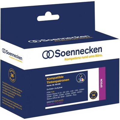 Soennecken - 82199 - Noir - 5 St./Pack - Cartouche d'encre - Publicité Soennecken - 82199 - Noir - 5 St./Pack - Cartouche d'encre - Publicité