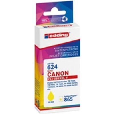 Edding Cartouche d'encre jaune pour Canon CLI-581XXL Y - Publicité Edding Cartouche d'encre jaune pour Canon CLI-581XXL Y - Publicité