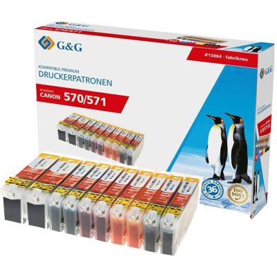 G&G - Canon PGI-570 XL CLI-571 XL - Noir - Cartouche d'encre - Publicité G&G - Canon PGI-570 XL CLI-571 XL - Noir - Cartouche d'encre - Publicité