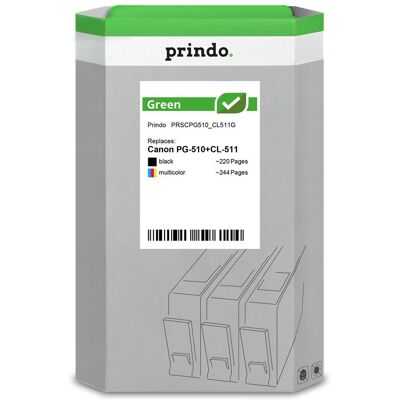 Prindo, Cartouche d'impression, Compatible avec Canon PG-510+CL-511 /plusieurs couleurs - Publicité Prindo, Cartouche d'impression, Compatible avec Canon PG-510+CL-511 /plusieurs couleurs - Publicité