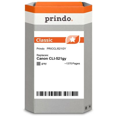 Prindo, Cartouche d'impression, compatible avec Canon CLI-521gy - Publicité Prindo, Cartouche d'impression, compatible avec Canon CLI-521gy - Publicité