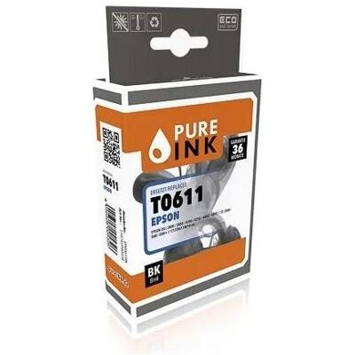 Pure Ink, Cartouche d'impression, EPST0611BK PI EPSON T0611 DX/ST Encre noire rebuilt 250pages Chip 8ml (CF) - Publicité Pure Ink, Cartouche d'impression, EPST0611BK PI EPSON T0611 DX/ST Encre noire rebuilt 250pages Chip 8ml (CF) - Publicité