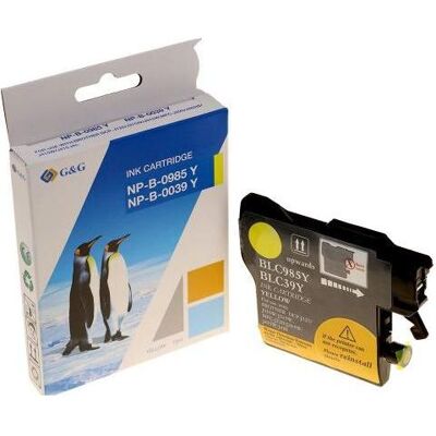 G&G, Cartouche d'impression, Cartouche d'encre compatible avec Brother LC-985Y jaune (Y) - Publicité G&G, Cartouche d'impression, Cartouche d'encre compatible avec Brother LC-985Y jaune (Y) - Publicité