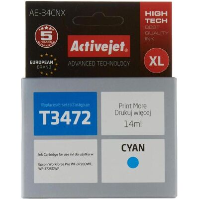 Activejet, Cartouche d'impression, AE-34CNX Cartouche(s) d'impression Compatible Rendement élevé (XL) (C) - Publicité Activejet, Cartouche d'impression, AE-34CNX Cartouche(s) d'impression Compatible Rendement élevé (XL) (C) - Publicité