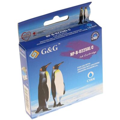 G&G, Cartouche d'impression, compatible Encre avec LC-225XLC, NP-B-0225XLC, cyan, 1200S (C) - Publicité G&G, Cartouche d'impression, compatible Encre avec LC-225XLC, NP-B-0225XLC, cyan, 1200S (C) - Publicité